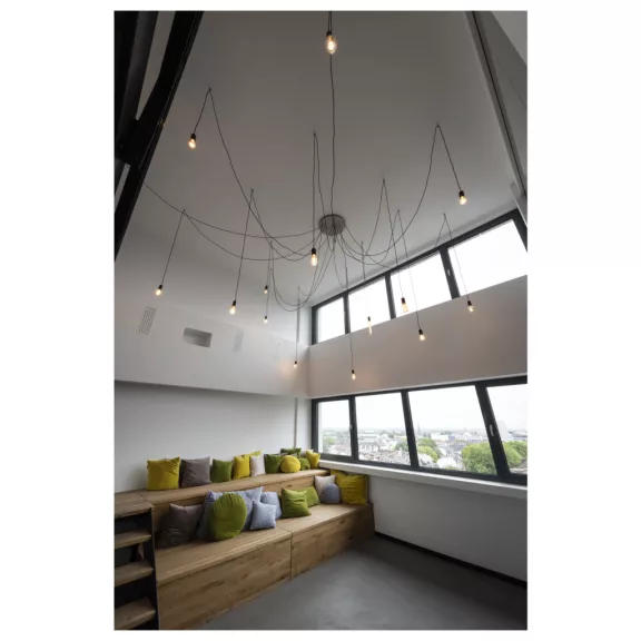 LED TUBE SOFT SPIRAL átlátszó E27 6W 2200K spirál alakú dimmelhető filament LED izzó
