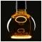 LED FLOATING GLOBE 125 szürke E27 6W 1900K füstüveg dimmelhető filament LED izzó