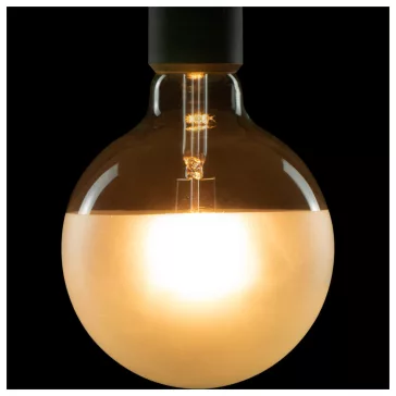   LED GLOBE 125 HALF MOON matt üveg E27 7W 2700K dimmelhető filament LED izzó