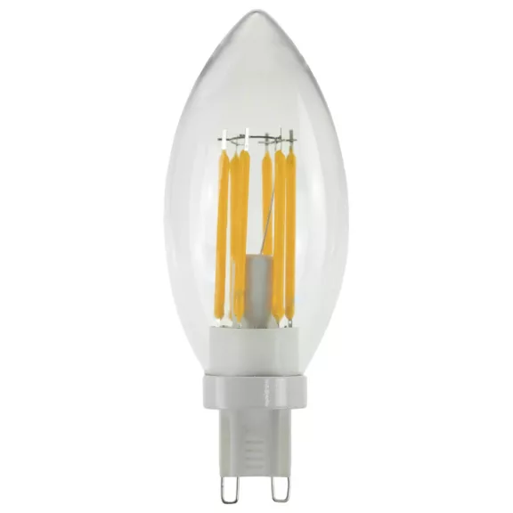 LED CANDLE átlátszó G9 3W 2200K dimmelhető filament LED izzó