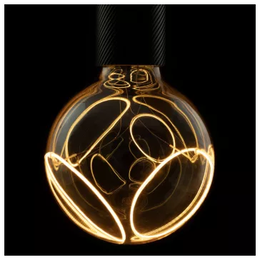  LED ILLUSION GLOBE 125 szürke E27 6W 1900K 2 szálas füstüveg dimmelhető filament LED izzó