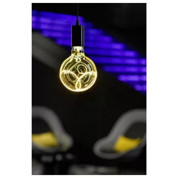   LED ILLUSION GLOBE 125 szürke E27 6W 1900K 2 szálas füstüveg dimmelhető filament LED izzó