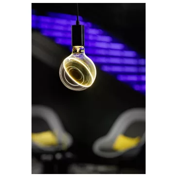   LED ILLUSION GLOBE 125 szürke E27 5W 2200K füstüveg dimmelhető filament LED izzó