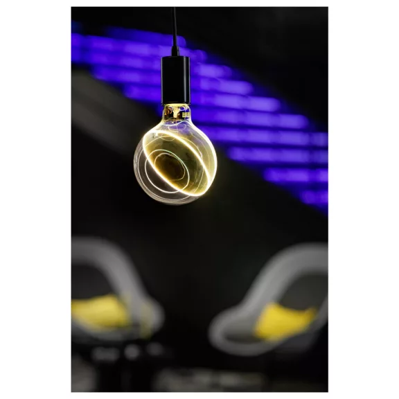 LED ILLUSION GLOBE 125 szürke E27 5W 2200K füstüveg dimmelhető filament LED izzó
