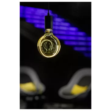   LED ILLUSION GLOBE 125 szürke E27 6W 1900K füstüveg dimmelhető filament LED izzó