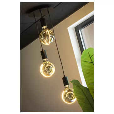   LED ILLUSION GLOBE 125 szürke E27 6W 1900K füstüveg dimmelhető filament LED izzó