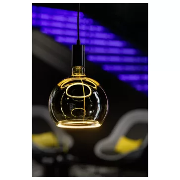   LED FLOATING GLOBE 200 szürke E27 6W 1900K füstüveg dimmelhető filament LED izzó