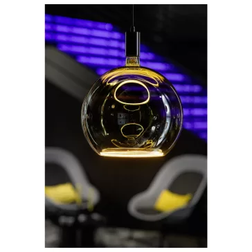   LED FLOATING GLOBE 300 szürke E27 8W 1900K füstüveg dimmelhető filament LED izzó
