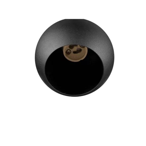 LIGHT EYE 90 fekete GU10 gömb alakú függesztett lámpa 1 fázisú sínhez