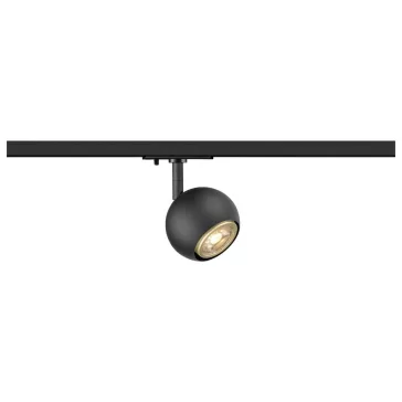   LIGHT EYE 90 fekete GU10 gömb alakú állítható lámpa 1 fázisú sínhez