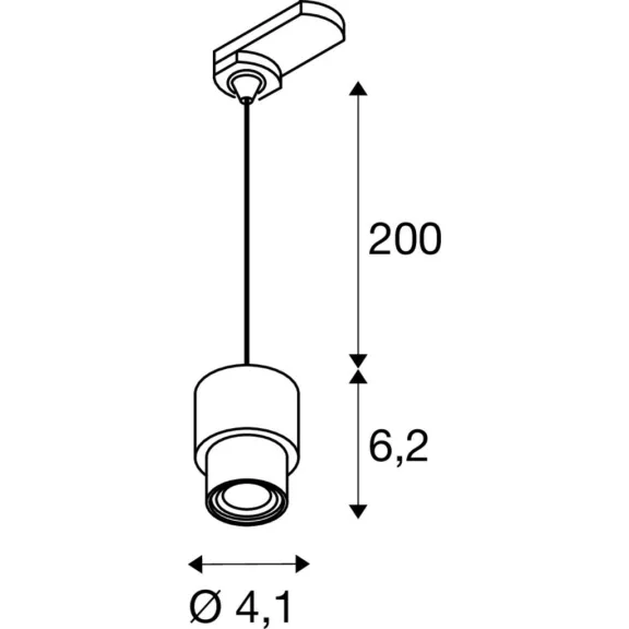 PURI 2.0 BASIC fekete GU13 függesztett lámpa 3 fázisú sínhez