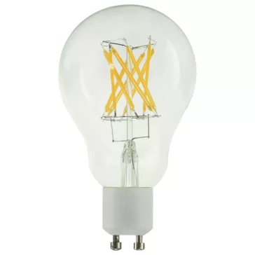   LED A60 CROSSED átlátszó GU10 6.5W 2700K dimmelhető filament LED izzó