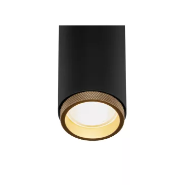   GRIP! M fekete-arany 2700K hengeres dimmelhető állítható LED spot lámpa 3 fázisú sínhez