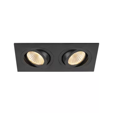   NEW TRIA 155 LED fekete mennyezetbe süllyeszthető dupla spot LED lámpa