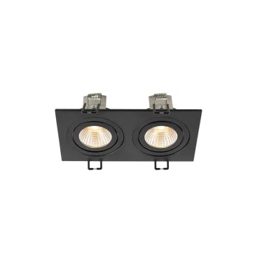   NEW TRIA 155 LED fekete mennyezetbe süllyeszthető dupla spot LED lámpa