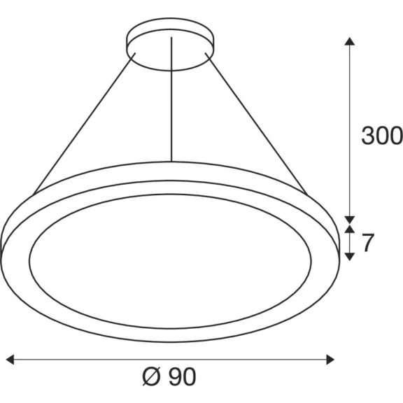 MEDO RING 90 fehér Phase 110° kerek állítható színhőmérsékletű dimmelhető függesztett LED lámpa