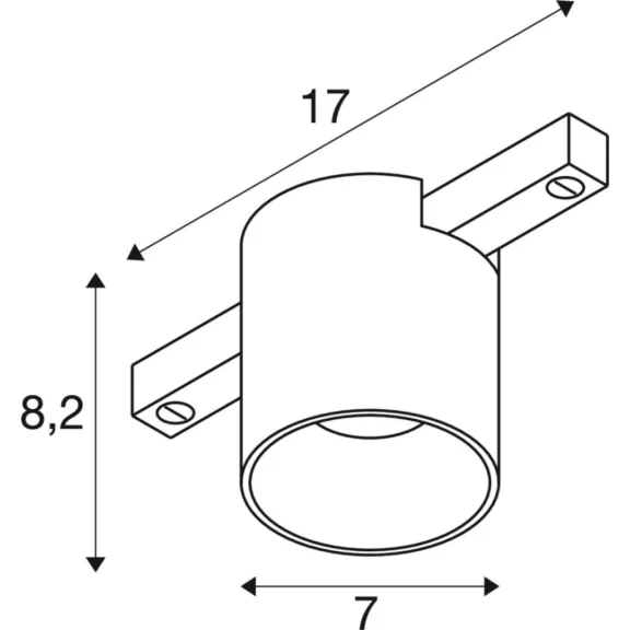 FIX-IT! 48V DALI bronz-fekete 2000-3000K 7.4W 36° kerek LED spot lámpa 48V felületre szerelt alacsony feszültségű sínhez