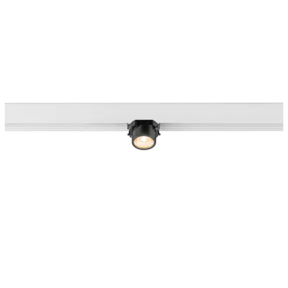 FIX-IT! 48V DALI fehér-fekete 2700K 6.6W 36° kerek LED spot lámpa 48V felületre szerelt alacsony feszültségű magasított sínhez