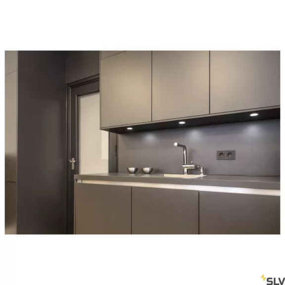 DL 126 szürke 2.8w 3000K 90° alacsony beépítésű bútormegvilágító LED spot lámpa