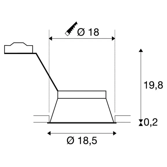 HORN T fehér QPAR111 süllyesztett spot lámpa