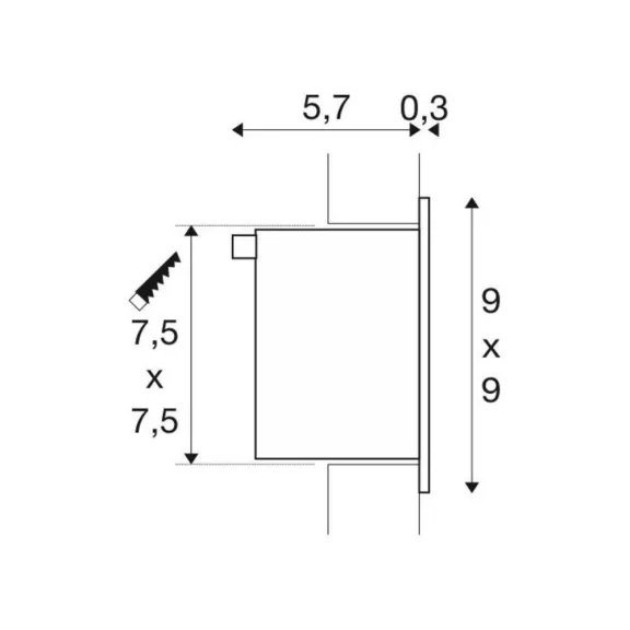 FRAME BASIC LED fehér 1W 3000K süllyesztett fali útvonal és lépcsővilágító lámpa