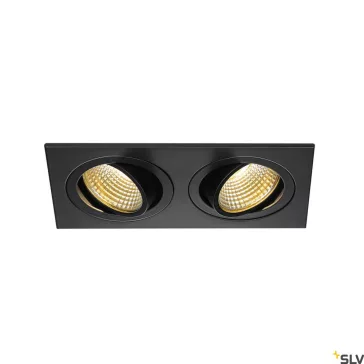   NEW TRIA 2 SET fekete cm 2700K 38° 14W állítható mennyezeti LED spot lámpa és tápegység szett