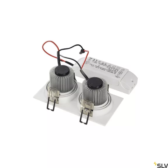 NEW TRIA 2 SET fehér cm 2700K 38° 14W állítható mennyezeti LED spot lámpa és tápegység szett
