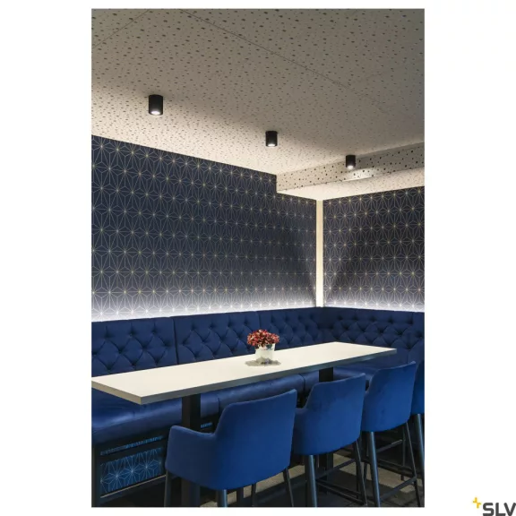 TRILEDO ROUND CL fekete 8.1W 3000K 36° állítható hengeres mennyezeti LED spot lámpa