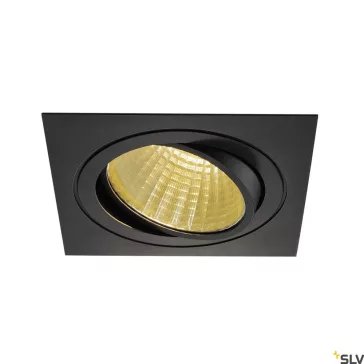   NEW TRIA 1 SET fekete 18cm 2700K 30° 29W dimmelhető mennyezeti LED spot lámpa és tápegység szett