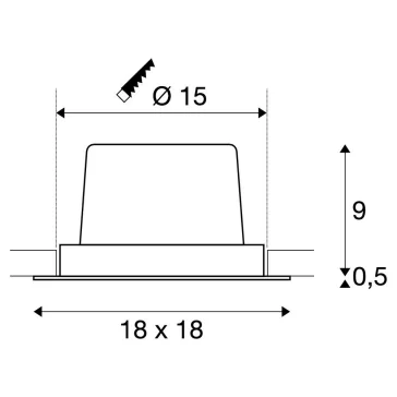   NEW TRIA 1 SET fehér 18cm 2700K 30° 29W dimmelhető mennyezeti LED spot lámpa és tápegység szett