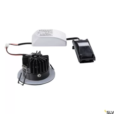   PATTA-I LED fekete IP65 11W 3000K 38° 8cm dimmelhető vízmentes kültéri süllyesztett lámpa és előtét szett
