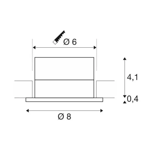 PATTA-I LED fehér IP65 11W 3000K 38° 8cm dimmelhető vízmentes kültéri süllyesztett lámpa és előtét szett