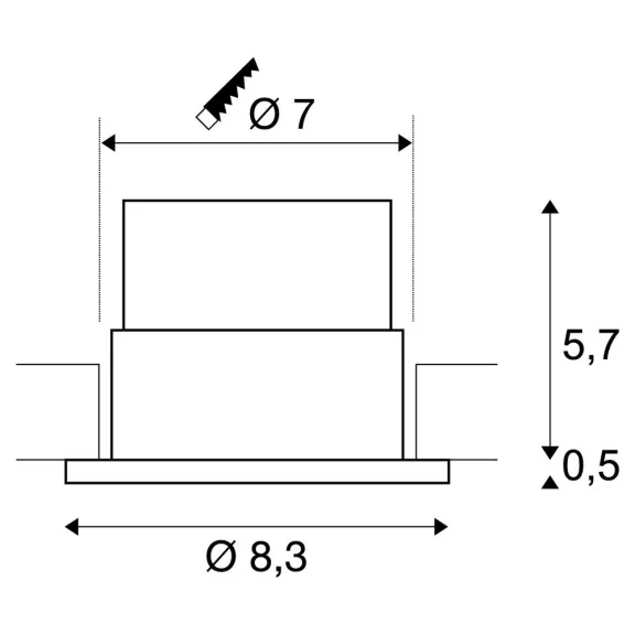 PATTA-F LED fehér IP65 11W 3000K 38° 8,3cm dimmelhető vízmentes kerek kültéri süllyesztett lámpa és előtét szett