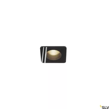   PATTA-F LED fekete IP65 11W 3000K 38° 8,3cm dimmelhető vízmentes kültéri süllyesztett lámpa és előtét szett