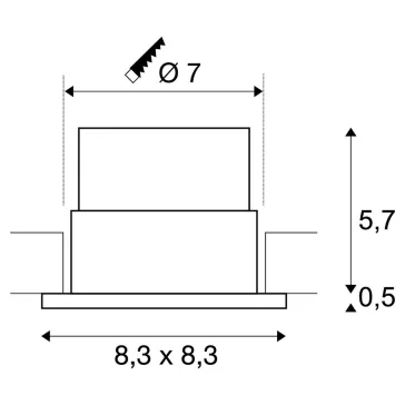   PATTA-F LED fehér IP65 11W 3000K 38° 8,3cm dimmelhető vízmentes kültéri süllyesztett lámpa és előtét szett