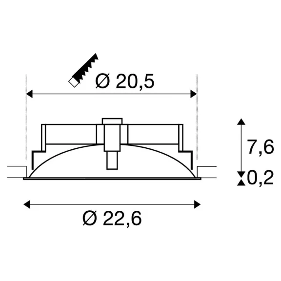 OCCULDAS 23 fehér 23cm 26W 3000K dimmelhető süllyesztett LED lámpa