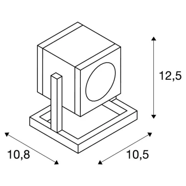 CUBIX antracit IP44 GU10 kültéri mobil spot lámpa