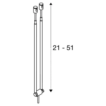   TENSEO TELESCOPIC fekete GX53 teleszkópos szárú sodronyos lámpa armatúra
