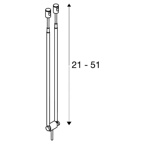 TENSEO TELESCOPIC fekete GX53 teleszkópos szárú sodronyos lámpa armatúra