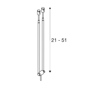   TENSEO TELESCOPIC króm GX53 teleszkópos szárú sodronyos lámpa armatúra