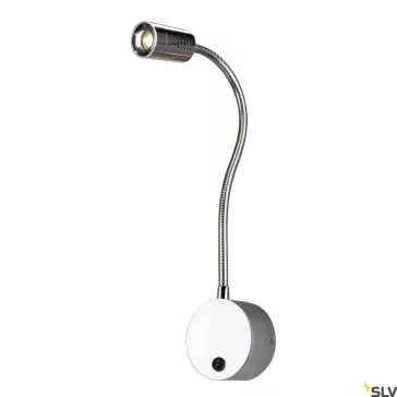DIO FLEX PLATE króm 1.9w 3000K 45° fali LED olvasó lámpa