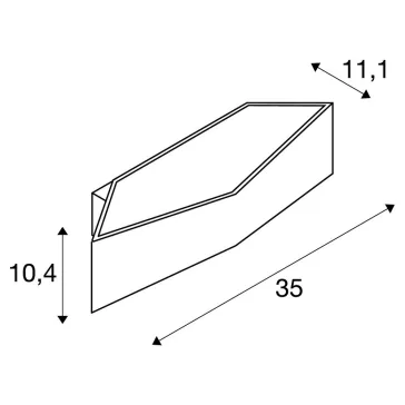   CARISO WL-4 fehér 22w 2000-3000K dimmelhető fali LED lámpa