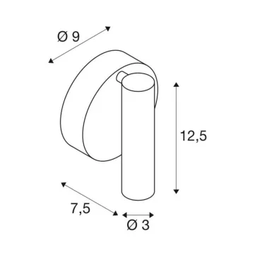   KARPO LED fehér 9.5w 3000K 40° fali és mennyezeti spot lámpa