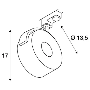   KALU TRACK QPAR111 fekete 13w 3000K 95° dimmelhető állítható LED spot lámpa 3 fázisú sínhez