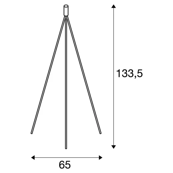 FENDA TRIPOD króm E27 földön álló 3 lábú lámpa váz