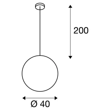 ROTOBALL 40 szürke E27 függesztett lámpa