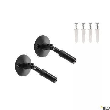 TENSEO fekete 2db 10cm-es fali sodrony rögzítő