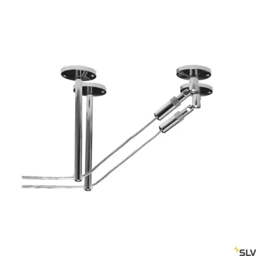   TENSEO króm 2db 16cm-es mennyezeti távtartó és vezető elem