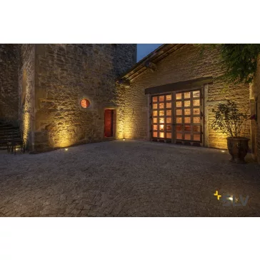   ROCCI 125 LED rozsdamentes acél IP67 8.6W 3000K kerek kültéri talajba süllyeszthető lámpa