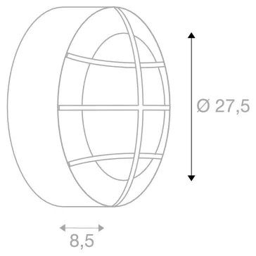   BULAN GRID fehér IP44 E27 kültéri fali és mennyezeti hajólámpa